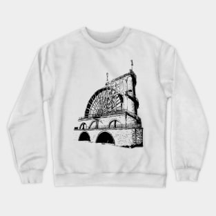 Laxey Water Wheel Vector Crewneck Sweatshirt